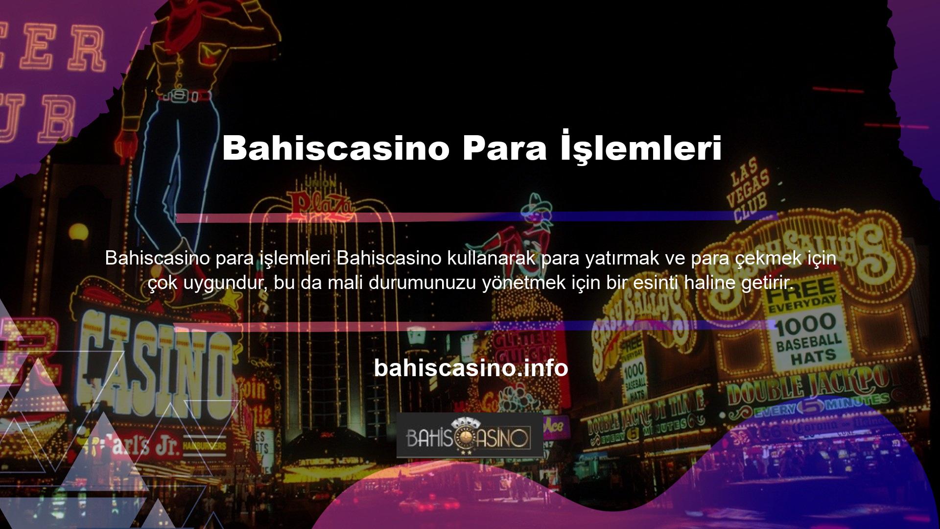 Bahiscasino anında ödeme yapmanızı sağlayan ve ihtiyacınız olan tüm kolaylıkları ve harika bahis seçeneklerini sağlayan tek bahis sitesidir